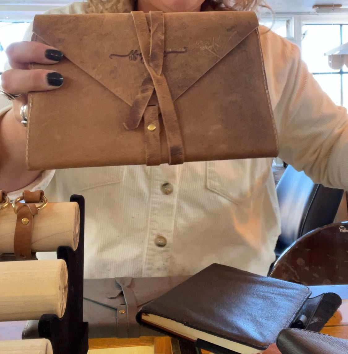 Leather Journal with Tie Finns Fickle Goods