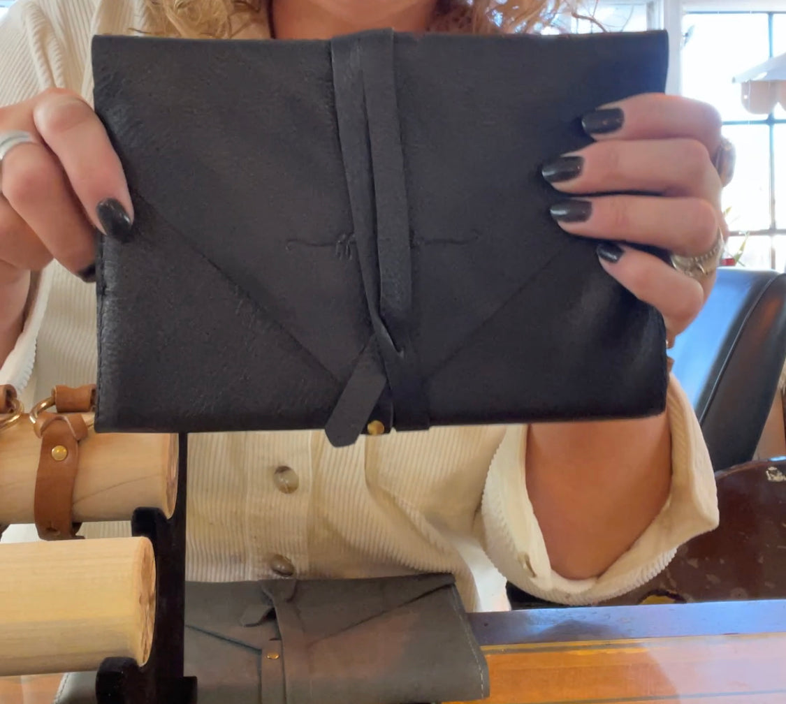 Leather Journal with Tie Finns Fickle Goods