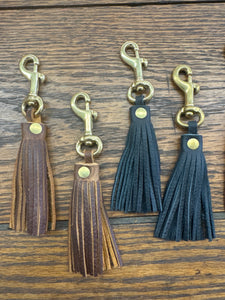 Leather fringe tassel